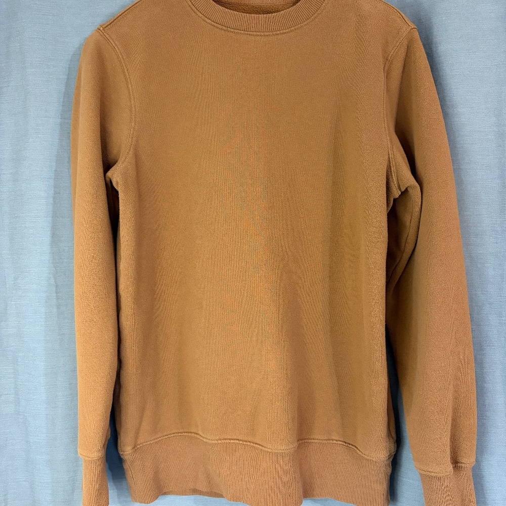 Goodfellow & Co Sweatshirt Brownish Orange Fleece Lined Crewneck Pullover Mens S